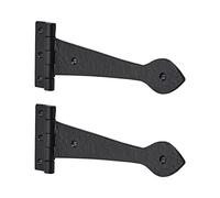 Old Hill Ironworks 305mm Antique Tudor Tee Hinges, Black, Including Fixings
