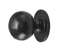 Perry 32mm No.4522 Old Hill Ironworks Hammered Ball Cabinet Knobs On Round Rose