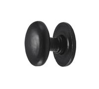 Perry 36mm No.4527 Old Hill Ironworks Smooth Oval Cabinet Knobs On Round Rose