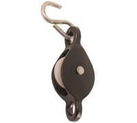 Perry 38mm No.1260 Single Line Cast Pulley With Hook - 38mm Nylon Wheel Prepacked