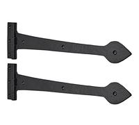 PERRY 390mm Antique Tudor Tee Hinges - Black