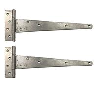 PERRY 400mm 16" Weighty Scotch Tee Hinges, Galvanised, Including Fixings