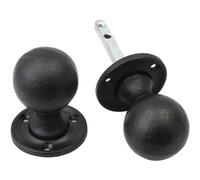 Perry 45mm No.4301 Old Hill Ironworks Ball Mortice Rim Knob Sets (Unsprung) - Black Antique