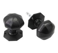 Perry 56mm No.4304 Old Hill Ironworks Octagonal Mortice Knob Sets (Unsprung) - Black Antique