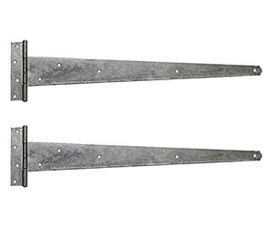 PERRY 600mm 24" Medium Duty Tee Hinges, Galvanised, Including Fixings