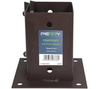 Perry 75mm 3" X 3" No.4705 Perrypost Bolt Grip Fence Post Support To Bolt Down - Brown