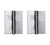 PERRY 75mm Double Pressed Butt Hinges to Weld, Self Colour