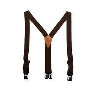 Perry Braces Men's Elastic 1.5 Inch Wide Hook End Braces, Brown