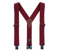 Perry Braces Men's Elastic 2 Inch Wide Hook End Braces (Tall Available), Tall, Burgundy