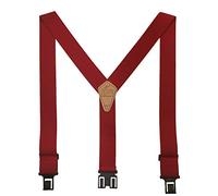 Perry Braces Mens Elastic Hook End 2" Inch Work Braces Red SIZE REGULAR