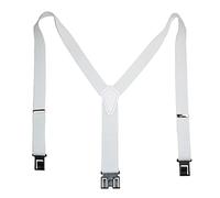 Perry Braces Men's Elastic Hook End Braces, White