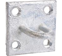 Perry Chain Staple on Plate 50mm x 50mm No.512 - 2pk - Galvanised