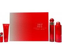 Perry Ellis 360 Red for Men Gift Set 100ml EDT + 90ml Shower Gel + 200ml Deodorant Spray + Mini 7ml EDT