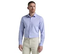 Perry Ellis Men's Big & Tall Long Sleeve Slim Fit Cotton Striped, Vista Blue, 3XL Big
