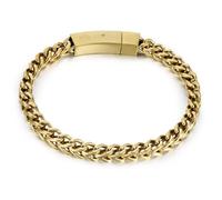 Perry Ellis Men's Franco Chain Bracelet | Franco chain design, 304L stainless steel, 8.25-inch length, polished finish, engraved Perry Ellis logo