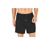 Perry Ellis Men's Luxe Solid Boxer Shorts, Black, Large