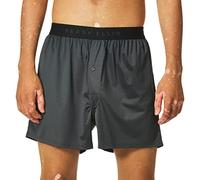 Perry Ellis Men's Luxe Solid Boxer Shorts, Ebony, XL