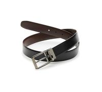 Perry Ellis Men's Portfolio 2-Tone Reversible Belt with Leather, Matte, Shine Buckle (Sizes 30-42 Inches), Black/Brown, 34
