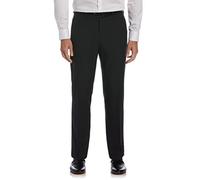 Perry Ellis Men's Portfolio Performance, Modern Fit, Non-Iron, Flat Front Stretch (Waist Size 30-42) Dress Pants, Black Check, 36W x 32L