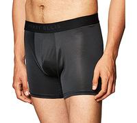 Perry Ellis Men's Stripe Designed Boxer Brief Relaxed Fit Underwear, Black/Grey, M