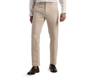 Perry Ellis Men's Suit Pant Dress, Natural Linen Herringbone, 38W x 30L