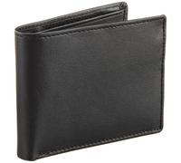 Perry Ellis Portfolio Men's Gramercy 100% Leather Slimfold Wallet with Bifold Closure, Black, One Size, Black, One Size