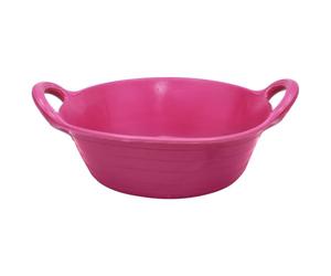Perry Equestrian 12L Flexible Rubber Horse Feed Bucket - Pink - Stable Yard Water Tub