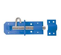 Perry Equestrian 1A-PP0150BL 150 mm 6 inch no.1A/PP Heavy Brenton Padlock Bolts-prepacked, Blue