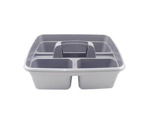 Perry Equestrian 3 Compartment Tack Room Tidy Tray - Silver