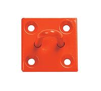 Perry Equestrian 512-PP0000RD 50 mm x 50 mm no.512/PP Chain Staple on Plate-Pack of 2 prepacked, Red