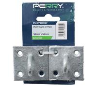 Perry Equestrian 512-PP0000RD 50 mm x 50 mm no.512/PP Chain Staple on Plate-Pack of 2 prepacked, Red