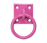 Perry Equestrian 515-PP0000PK 50 mm x 50 mm no.515/PP Chain Ring on Plate-Pack of 2 prepacked, Pink