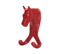 Perry Equestrian Horse Head Double Hook - Red
