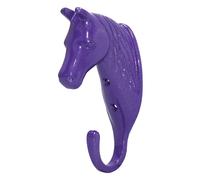 Perry Equestrian Horse Head Single Hook - Purple