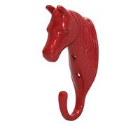 Perry Equestrian Horse Head Single Stable/Wall Hook - Red