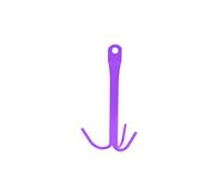 Perry Equestrian No.534 3 Prong Tack Hook, Purple