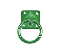 Perry Equestrian No.550 Swivel Tie Ring on Plate 50mm x 50mm Green