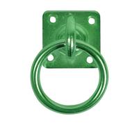 Perry Equestrian Swivel Tie Ring on Plate - Green (Single)