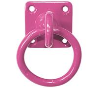 Perry Equestrian Unisex's 550-PP0000PK 50 mm x 50 mm no.550/PP Swivel tie Ring on Plate-Pack of 2 prepacked, Pink, one size