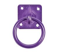 Perry Equestrian Unisex's 550-PP0000PU 50 mm x 50 mm no.550/PP Swivel tie Ring on Plate-Pack of 2 prepacked, Purple, one size