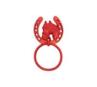 Perry Horse Shoe Tie Rings on Plate - Black