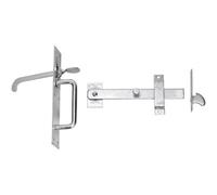 Perry No.50 Heavy Suffolk Latch Gate Garden Std Long Thumb 75 108mm Bk Galv Zp