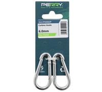 Perry Pack Of 2 X 5mm No.314 Carbine Hooks - Perrypack - Zinc Plated