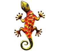 Perry Primus Metallic Gecko Garden Wall Art Ornament - Green Or Orange