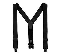 Perry Suspenders Men's Big & Tall Non-Elastic Y-Back Construction Work Braces, Xlarge, Black