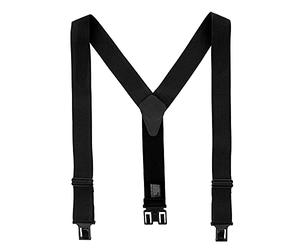 Perry Suspenders Men's Big & Tall Non-Elastic Y-Back Construction Work Braces, Xlarge, Black