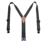 Perry Suspenders Men's Elastic 1.5 Inch Wide Hook End Braces, Gray