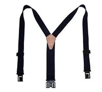 Perry Suspenders Men's Elastic 1.5 Inch Wide Hook End Braces, Navy