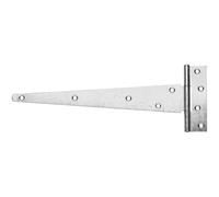 Perry Tee Hinges Black & Galvanised Heavy Duty Shed Garden Gate Hinge T-Hinge Pair