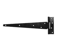 Perry Tee Hinges Black & Galvanised Heavy Duty Shed Garden Gate Hinge T-Hinge Pair